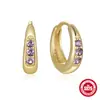 Anillo de Oreja de Plata de Ley S925 Estilo Ins con Diamante Hebilla de Oreja Pendientes Venta Caliente Europea y Americana Lujo Ligero Diamante de Color Accesorios Avanzados para Oreja