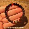 Pulsera de Ágata Roja Natural para Hombre al por Mayor, Pulsera de Piedra Negra con Cuentas de Buda de Seis Caracteres Grabadas para Mujer, Joyería de Mano Retro Estilo Étnico al por Mayor