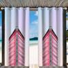 Cortinas Opacas Negras y Blancas Arquitectónicas para Exteriores, Minimalistas y Elegantes, Personalizadas para Balcón, Disponible Dropshipping