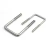 Aço Inoxidável 304 Card Quadrado Ângulo Reto Parafuso Card em U Parafuso de Ângulo Reto Card Quadrado em U Fecho de Card para Tubo Grampo para Tubo Quadrado Grampo de Tubo