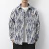 2024 explosiones primavera y otoño chaqueta abrigo estilo xiangfeng talla grande para hombre tendencia camisa de solapa a rayas hombre una pieza pelo