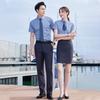 Camisa de estilo coreano de hotel de temperamento de cor sólida masculina, camisa de manga comprida de cor sólida masculina e feminina, logotipo bordado profissional