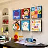 Pintura Decorativa Restaurante Dopamina Estilo Nuevo 2026 Divertido Dibujo Animado Pintura Colgante de Pared para Comedor Pintura Combinada de Arte Creativo