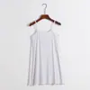 Vestido camisola de modal con parte inferior holgada, camisola fina, ropa interior de primavera y verano, vestido falda interior anti-penetración para mujer