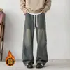 Nuevos Jeans de Mezclilla Estilo High Street con Salpicaduras de Pintura para Hombre Otoño 2026, Corte Recto, Versátiles, Pantalones para Hombre Tallas Grandes