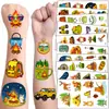 Nuevo Set de Pegatinas de Tatuaje de Dibujos Animados al por Mayor para Niños Impermeables para Acampar al Aire Libre Actividad Padres e Hijos Pegatinas Faciales