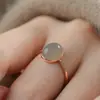 Yuhongyan Jade Hetian Morado Qinghui Cara de Huevo Anillo Ajustable Luz de Anillo Lujo Gama Alta Retro Venta Directa de Fábrica