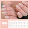 Adesivos de Unha Vestíveis Personalizados, Unhas Vestíveis de Alta Qualidade, Adesivos de Unha Curtos Pintados à Mão, Adesivos Vestíveis para Manicure Atacado