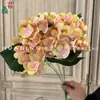 5 Hortênsias Artificiais de Filme, Cachos de Hortênsias Realistas ao Toque, Flores de Seda para Decoração de Salão de Banquetes de Casamento, Adereços de Fotografia, Arranjos de Flores Artificiais
