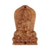Pêssego Natural Madeira Três-Dimensional Esculpido Guanyin Placa de Madeira Pingente DIY Acessórios de Pingente Artesanato em Madeira Placa de Buda Esculpida