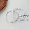 Pendientes de Aro Doble Entrelazados de Círculos, Estilo Minimalista de Nicho Europeo y Americano, Pendientes de Aro Lisos Exagerados de Moda y Alta Gama para Mujer