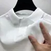 2026 Camisa Polo Pesada Masculina Manga Curta Gola Verão Cor Sólida Casual de Negócios Versátil de Alta Qualidade