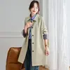 Venda Direta da Fábrica Elegante Estilo Old Money Silhueta Minimalista Casaco Versão Coreana Solto Emagrecedor Comprimento Médio Trench Coat Feminino