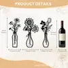 Popular Transfronteiriça Arte de Parede de Flores de Metal de 3 Peças Decoração Rústica de Fazenda Decoração de Parede de Flores Normcore
