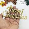 Decorações de Natal Transfronteiriças Plástico Enfeites de Árvore de Natal em Inglês Etiquetas com Letras Acessórios para Presentes Enfeites de Natal