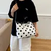 Bolso de lona moderno, bolso casual de hombro estilo coreano, nuevo bolso de mano 2026, bolso tote moderno con estampado de lunares