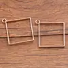 17 Estilos de Accesorios para Joyería DIY de Aleación Chapada en Oro Rosa, Colgantes con Forma de Luna, Redondos, Corazón, Encantadores Diseños Huecos de Resina