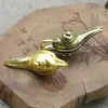 Llavero de Llave de Lámpara Divina de Aladino de Latón Puro Hecho a Mano Colgante Pequeño Personalizado Colgante