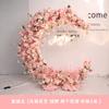 Arreglo floral artificial de alto nivel con flores rosas para bodas, arco de luna para bodas, flores para bodas