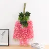 Florescimento Simulation Encriptação Flor de Glicínia Atacado Corredor de Casa Flor de Videira no Teto Decoração de Arco de Casamento String de Flor de Feijão Dolichos Flores Artificiais