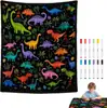 Manta para Colorear para Adultos Blanco y Negro Portátil DIY Manta DIY Manta Dibujos Animados Graffiti Impresión Completa Picnic Fabricante Transfronterizo Venta Directa
