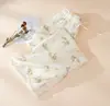 Pantalones de pijama de algodón de nuevo estilo para mujer, estilo fino de verano, pantalones de pierna ancha de gasa de doble capa estilo pastoral, pantalones holgados para casa que se pueden usar afuera