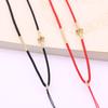 Colgante de estilo étnico francés antiguo con gema incrustada, accesorios DIY, colgante, collar de cuentas, accesorios de oro arenado, cuerda tejida al por mayor