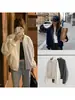 Jaqueta Reversível Estilo Coreano Fan Sun XH Outerwear Dongdaemun Outono Nova Chegada Gola Alta Zíper Jaqueta de Lã Feminina