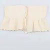 Roupas femininas de comércio exterior europeu e americano transfronteiriças ZA, item popular de verão no AliExpress, blusa de renda oca com retalhos e mangas bufantes na cor damasco