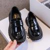 Zapatos de princesa para niñas 2022 primavera mocasines zapatos de cuero negro para bebés zapatos individuales infantiles modernos sin cordones