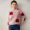 Nuevo Suéter de Cachemir 100% Puro Otoño e Invierno 2025 Moda Femenina Holgado Grueso Tejido Jacquard Nube Suéter Interior