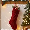 Calcetines grandes de bolsa de caramelo tejidos, accesorios para regalos, decoraciones navideñas más vendidas, calcetines transfronterizos, Navidad