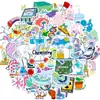 50 Piezas Pegatinas de Graffiti de Ciencia de Laboratorio de Química Pegatinas Planas para Equipaje Stiecke Aliexpress Amazon