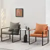 Sillón individual nórdico, sofá perezoso, silla de ocio simple de arte de hierro de lujo ligero italiano, silla tigre para sala de estar de apartamento pequeño