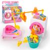 Conejo Rosa de Una Palabra Cocina Refrigerador Mini Tocador Fiesta de Pasteles Simulación Herramientas Médicas Juguetes de Juego en Casa para Niñas