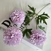 Punto cabello rápido 3 bolas recubiertas decoración del hogar hotel boda flor de simulación flor falsa suave arreglo floral europeo de una sola flor