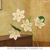 Leyouyi Flor Artificial Magnólia de 4 Cabeças Sala de Estar Acessórios para Casa Arranjo de Flores Artificiais Flor de Chão Decoração de Casamento Europeu