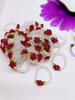 Estilo Ins Miçangas de Vidro Coloridas Misturadas Anel Criativo DIY com Miçangas Joias Estilo Celebridade da Internet Miçangas Cortadas Anel Pequeno Brilhante Misto