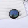 Broches Divertidos Temáticos de Inglés Europeo y Americano, Insignias Metálicas, Accesorios para Ropa, Pines de Solapa, Patrones Geométricos Redondos, Venta al por Mayor de Fábrica