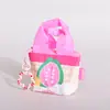 Mini Bolsa de Palha Tecida com Estampa de Desenho Animado Fofo Personalizada, Bolsa para Guardar Fones de Ouvido Bluetooth, Porta-Moedas Compacto Portátil