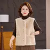 Colete de pele sintética de vison para mulheres de meia-idade, estilo curto, adequado para mulheres idosas, agasalho de inverno, design de peça única em pele e couro