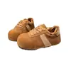 Zapatos de Cordones para Mujer con Puntera Ancha de Cuero Nobuck Forrest Gump 2025 Otoño e Invierno Nuevos Zapatos de Algodón Casual Retro Forrados de Lana Zapatos Cálidos para Entrenamiento Moral