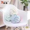 Cojín Decorativo para Sofá Estilo Nórdico Ins con Bola Anudada, Cojín Tejido, Alfombrilla Decorativa para Mirador, Cojín de Color Sólido para Dormitorio de Lujo Ligero