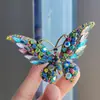 Broche de Mariposa de Alta Gama Estilo Europeo y Americano Broche de Diamante de Aleación Ropa de Mujer Corsage Animal Insecto Hebilla para Bufanda de Seda Joyería