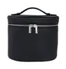 Bolsa de Maquiagem de Couro com Elástico Transfronteiriça, Caixa de Armazenamento de Maquiagem Pu de Grande Capacidade, Bolsa de Maquiagem Portátil de Alta Qualidade Destacável