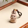 Doce Llaveros del Zodiaco con Tallados en Madera para Llaves del Coche: Rata, Buey, Tigre, Conejo, Dragón, Serpiente, Caballo, Oveja, Mono, Gallo, Perro, Conejo