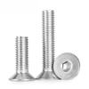 Tornillo de cabeza avellanada hexagonal de acero inoxidable 201, tornillo de cabeza plana, tornillo de copa plana M3M4M5M6M8M10