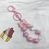 Coreia do Sul Frisado Bow Bag Pingente Chaveiro Novo Pingente Mochila Ins prata Chaveiro Saco Do Carro Pendurado