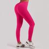 Pantalones de Yoga sin Costuras T-Line Melocotón Cadera Europeos y Americanos Plisados Cintura Alta Levanta Cadera Sexy Cintura V Tejido Fitness Pantalones Cortos