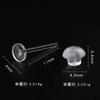 Palo para Oreja Accesorios de Arete Transparente Plástico Invisible Adhesivo para Aretes Adornos Película Plana Resina Pendiente de Oreja Pendientes